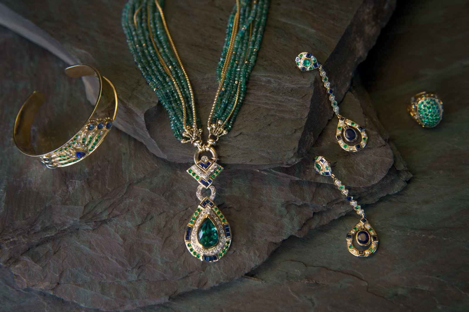 Sandawana Collection emerald jewelry